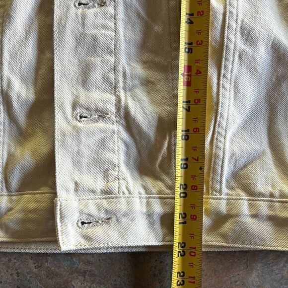 Basin and Range Denim Jacket Woman’s Large Off White Cream Jean Jacket - Picture 8 of 10